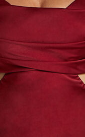 Sophie Midi Dress - Cowl Neck Cross Back Dress in Red | Showpo USA