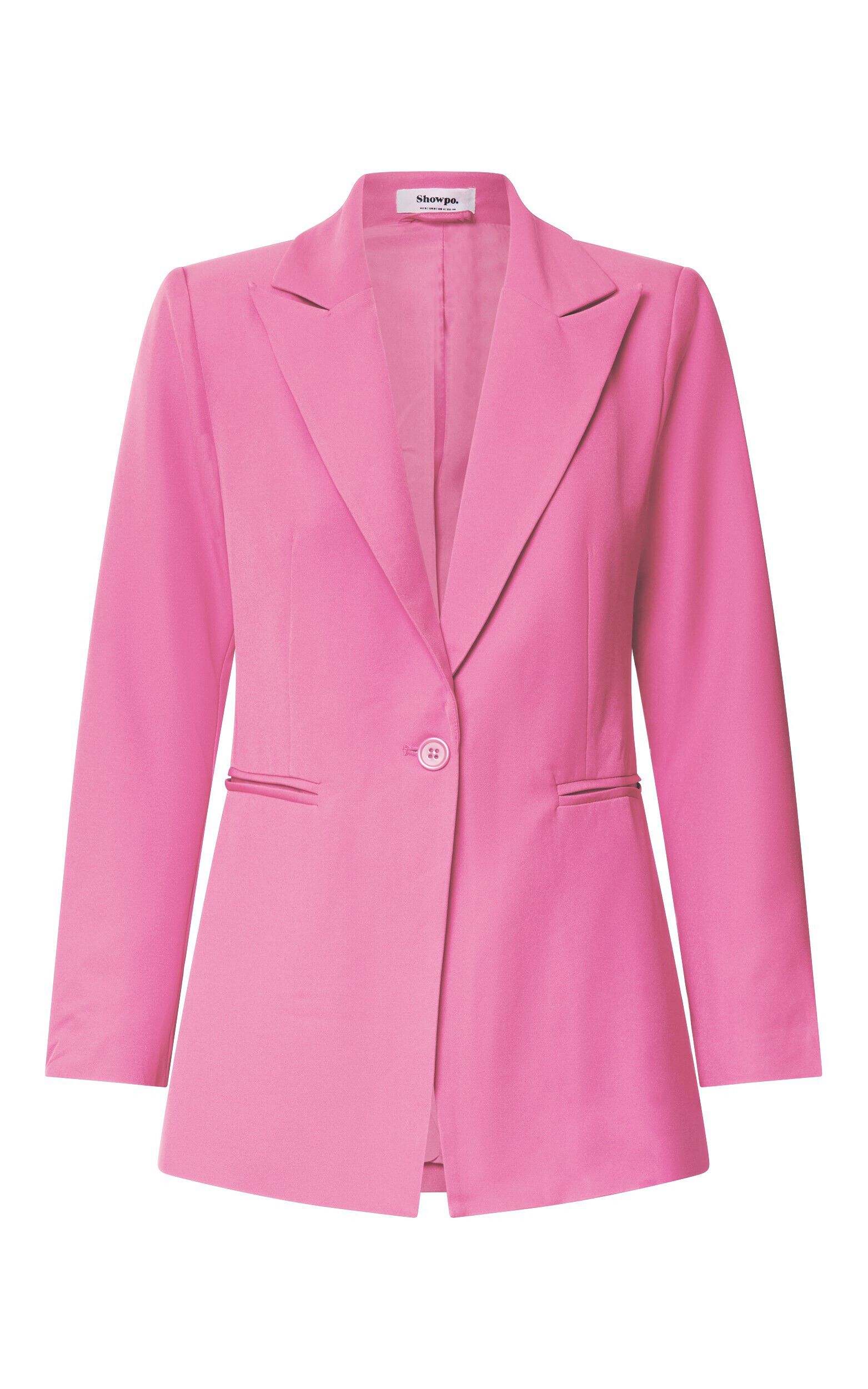 Hermie Blazer Single Breasted Blazer in Pale Pink
