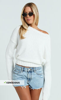 Camille Shorts - Low Rise Recycled Denim Distressed Mini Shorts in Light Blue Wash