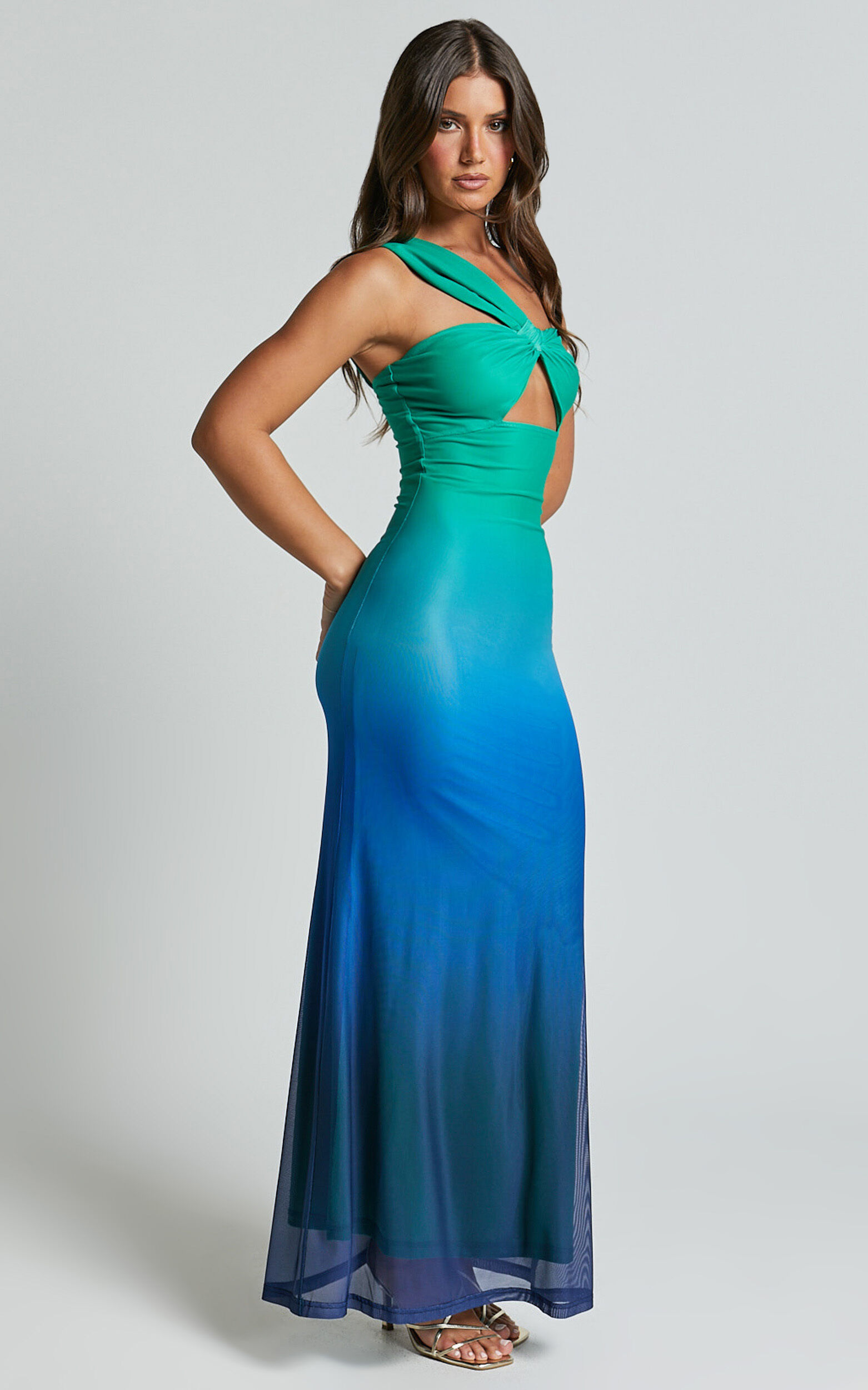 Runaway The Label Kyree Maxi Dress in Marine Ombre Showpo
