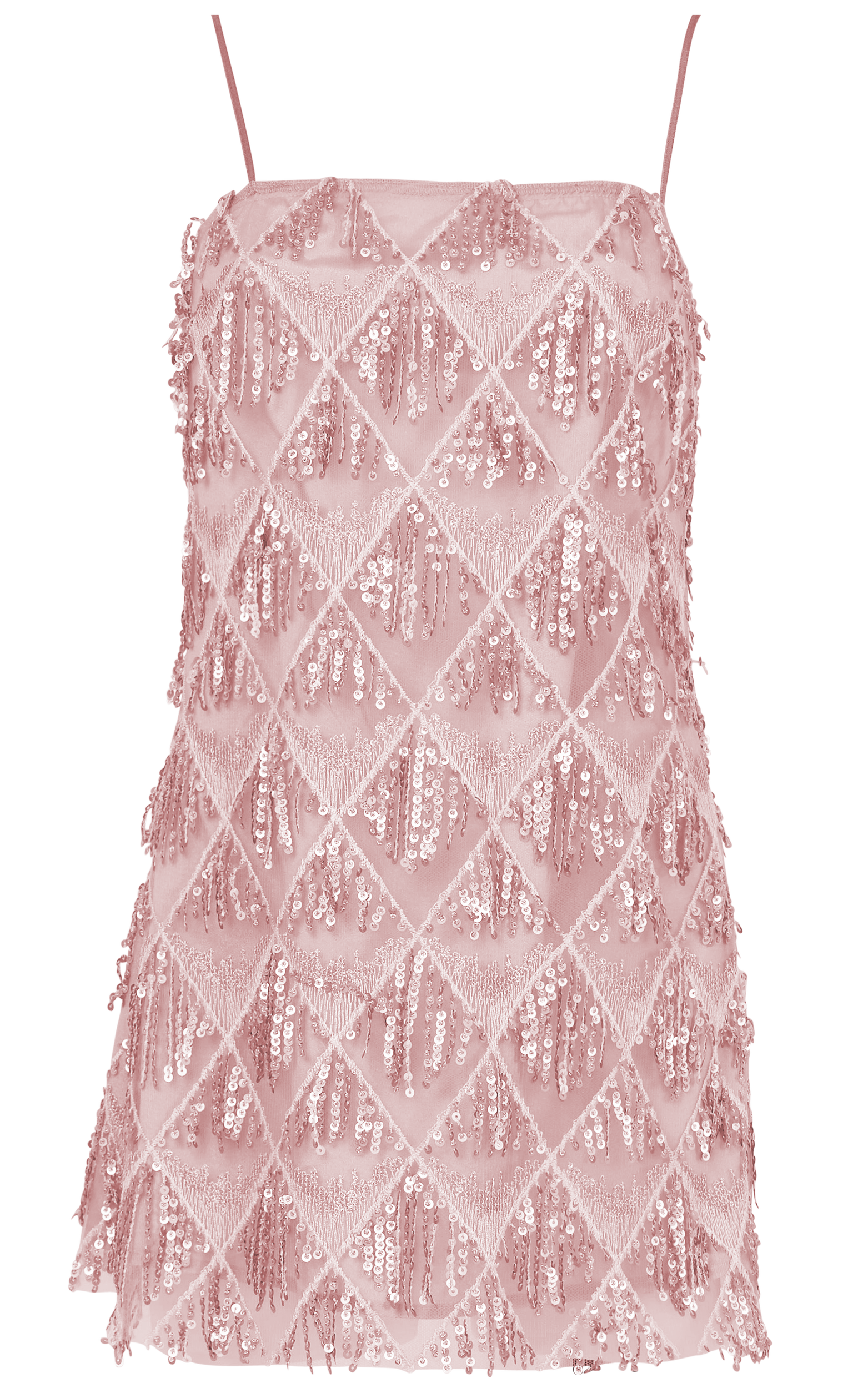 Topshop sequin fringe dress top