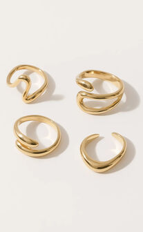 Thelma 4 Ring Pack in Gold