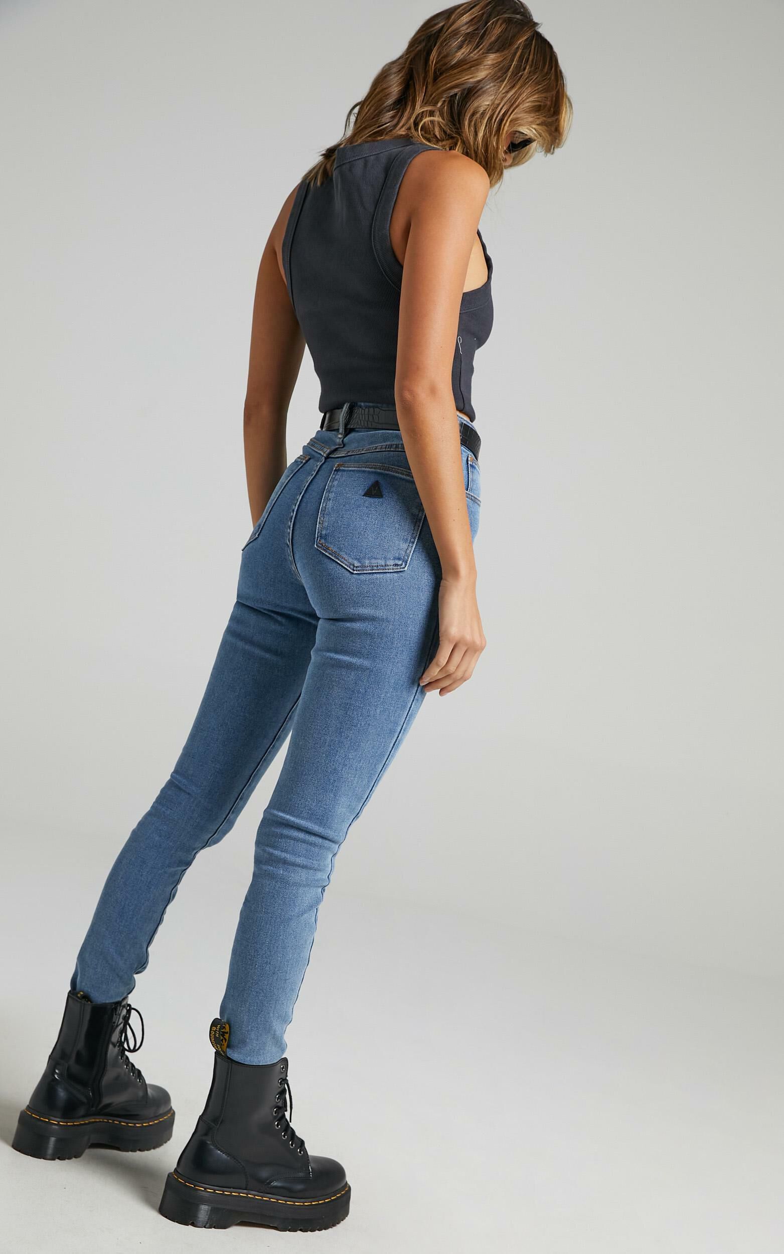 Abrand A High Skinny Ankle Basher Jean in La Blues Showpo EU