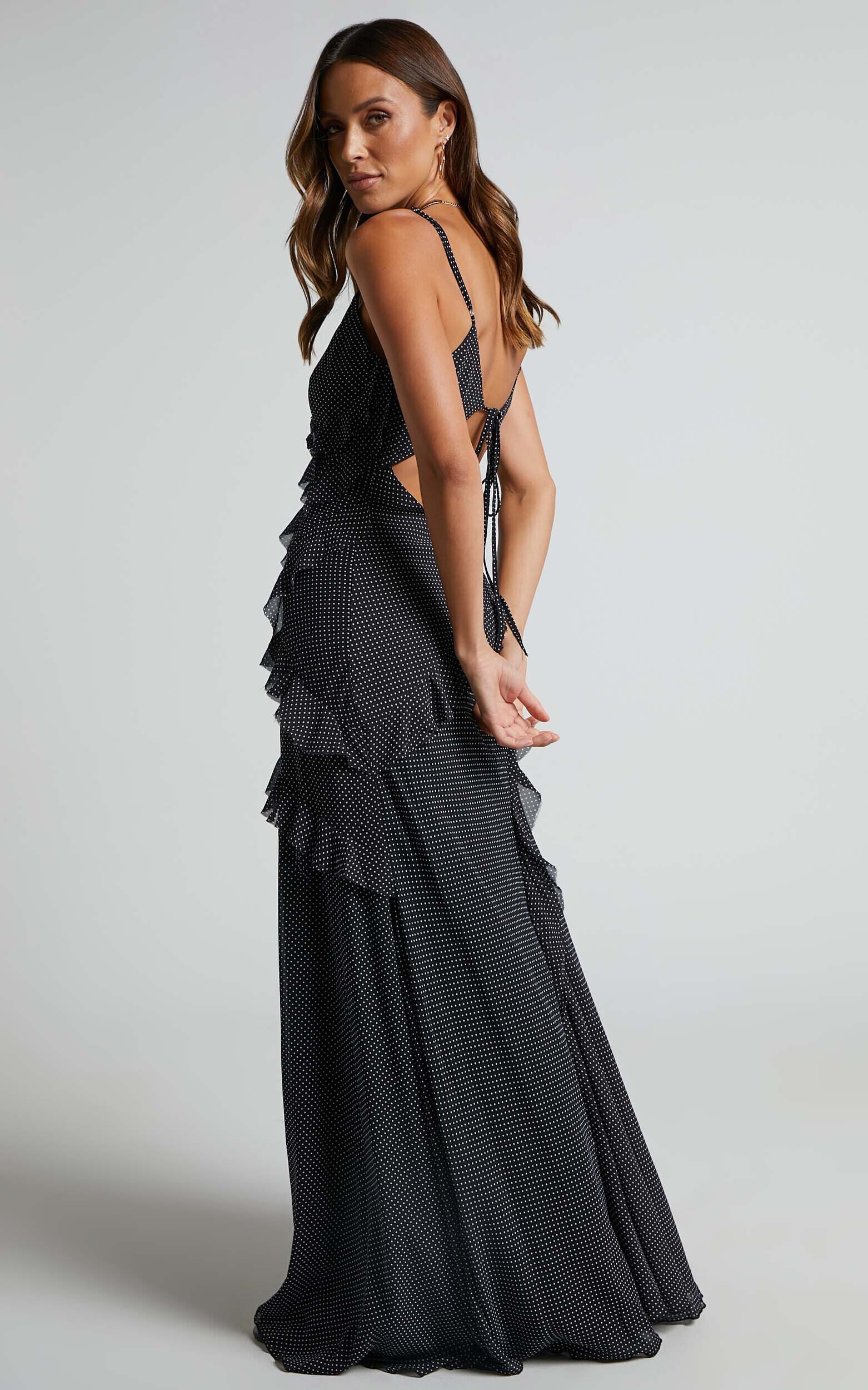 Polka dot split sales dress