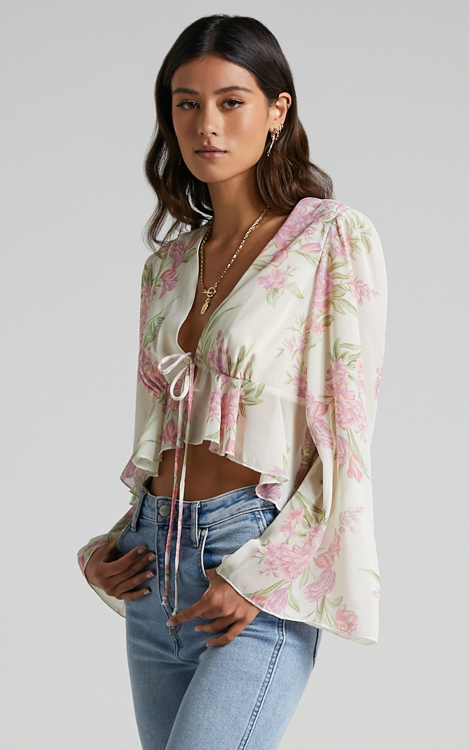 Dance It Out Top in Cream Floral | Showpo USA