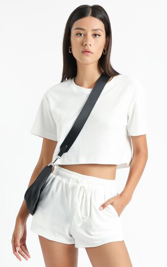 Nori Two Piece Set in White Terry Towelling