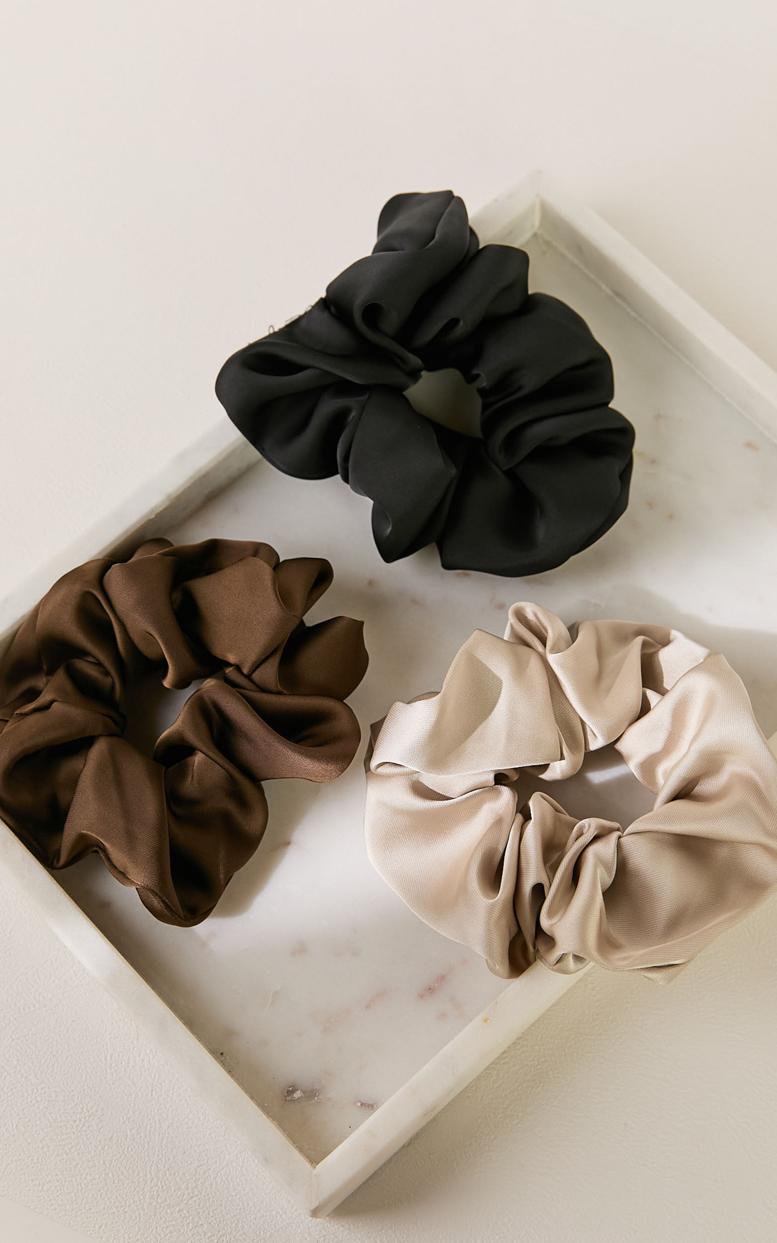Denise Satin Scrunchie Pack in Neutral Multi - NoSize, NEU1