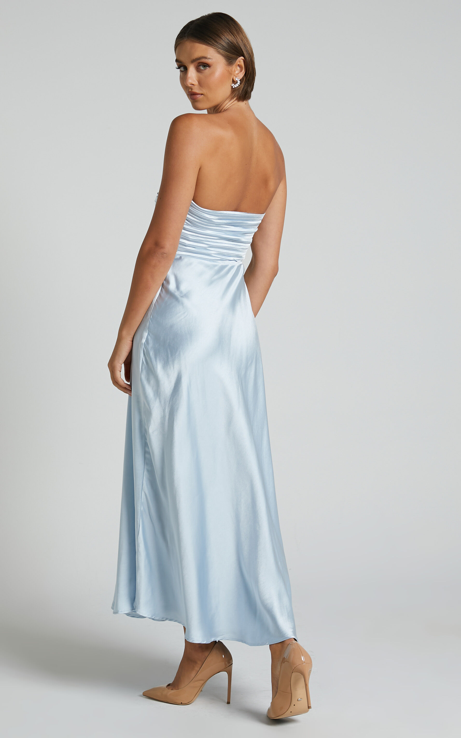 Light blue slip dress sales