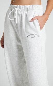 The Hunger Project x Showpo - THP Track Pant in White Marle