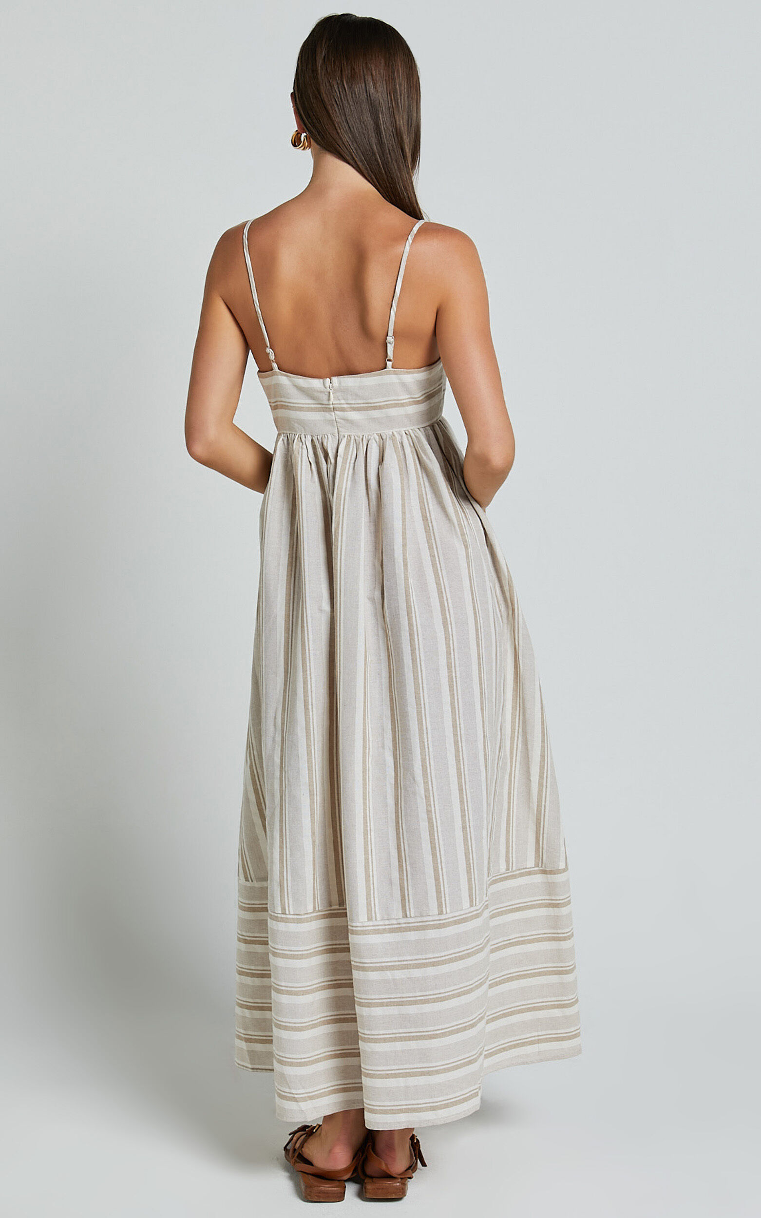 ベージュサイズGathered Summer Maxi Dress Beige - ロングワンピース/マキシワンピース