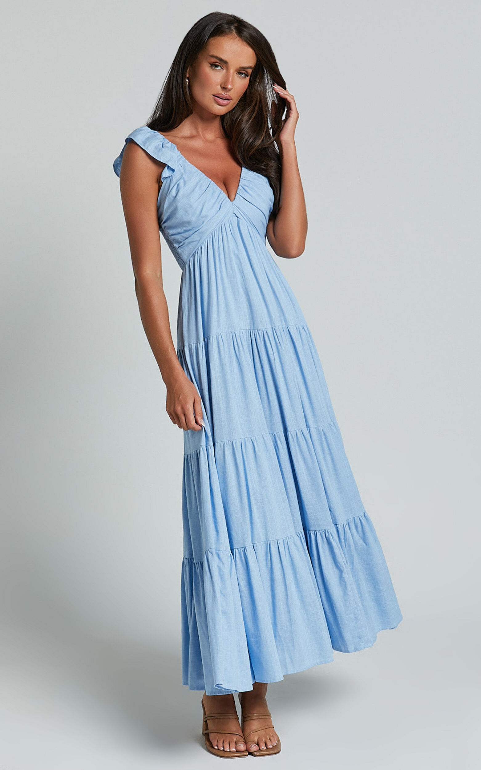 Sleeveless plunge dress on sale