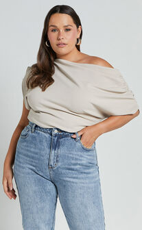 Nalfie Top - Asymmetrical Top in Oat