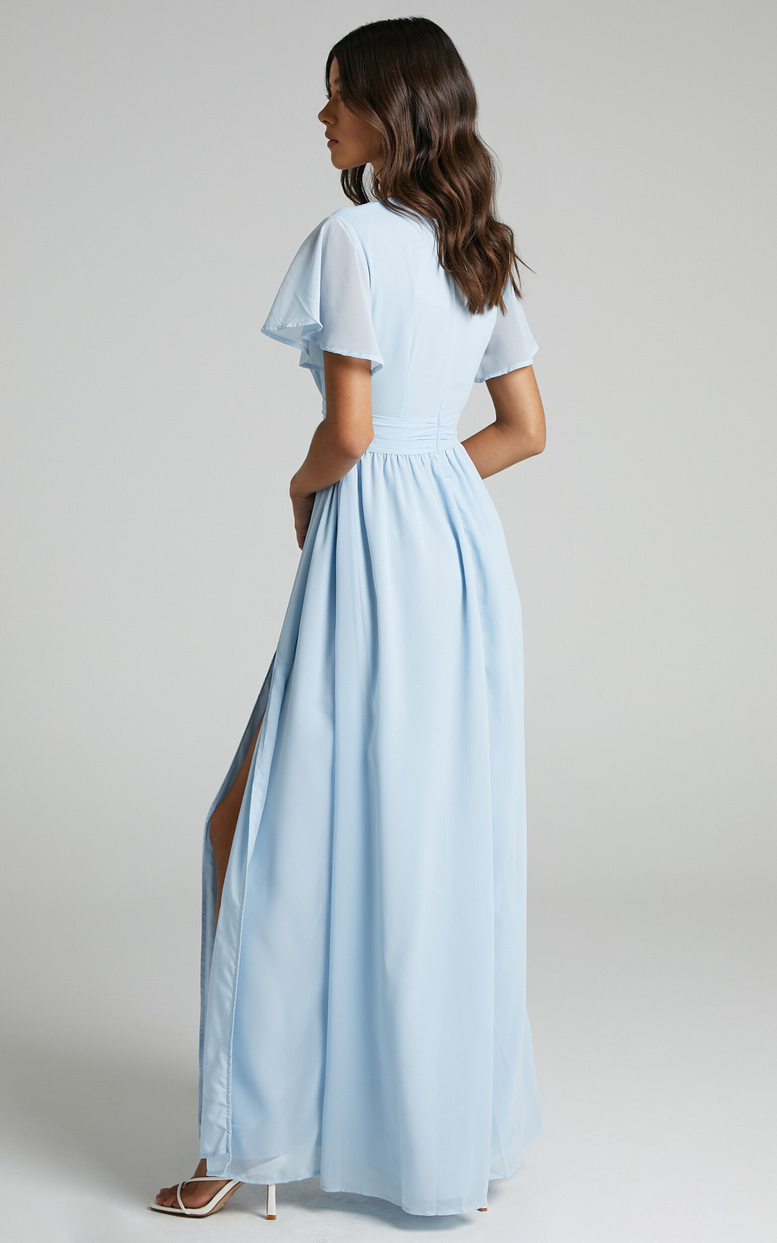 Light blue empire waist dress clearance