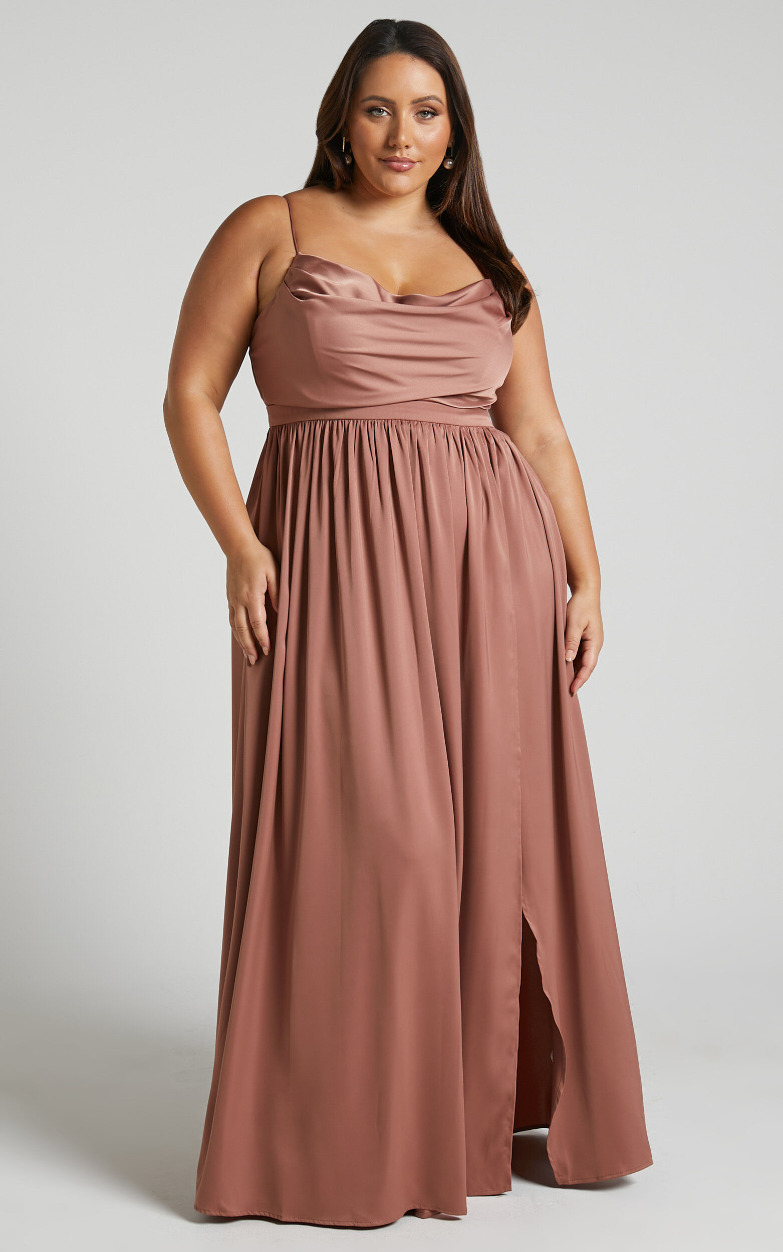 Dusty rose maxi dress plus on sale size