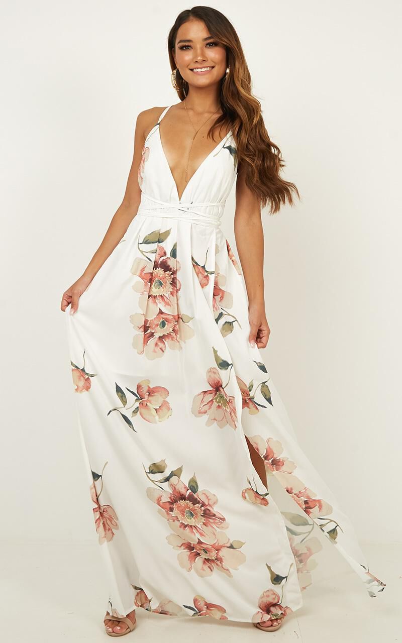 Showpo floral online maxi dress