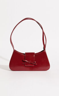 Venice Bag - PU Shoulder Bag in Red Cherry