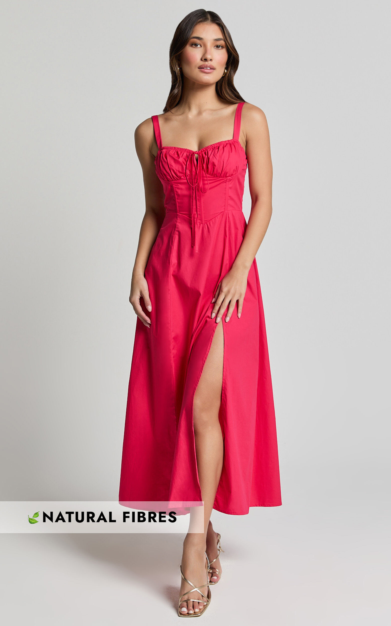 Red dress tie front sale