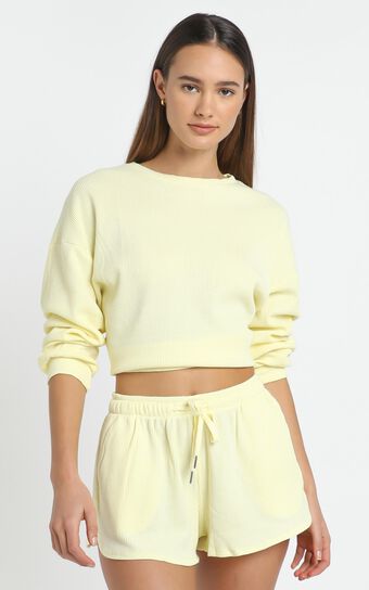 Millie Two Piece Set in Pastel Yellow