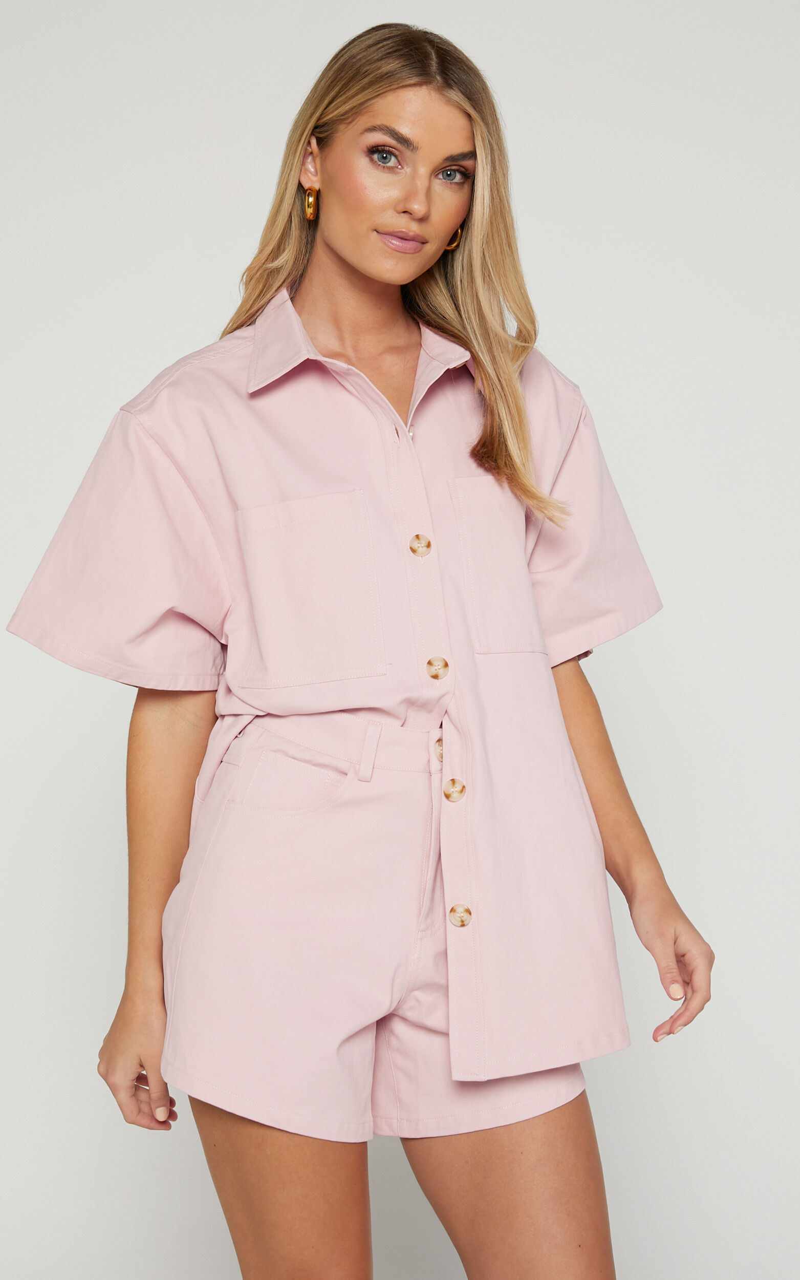 Pink shirt and shorts store