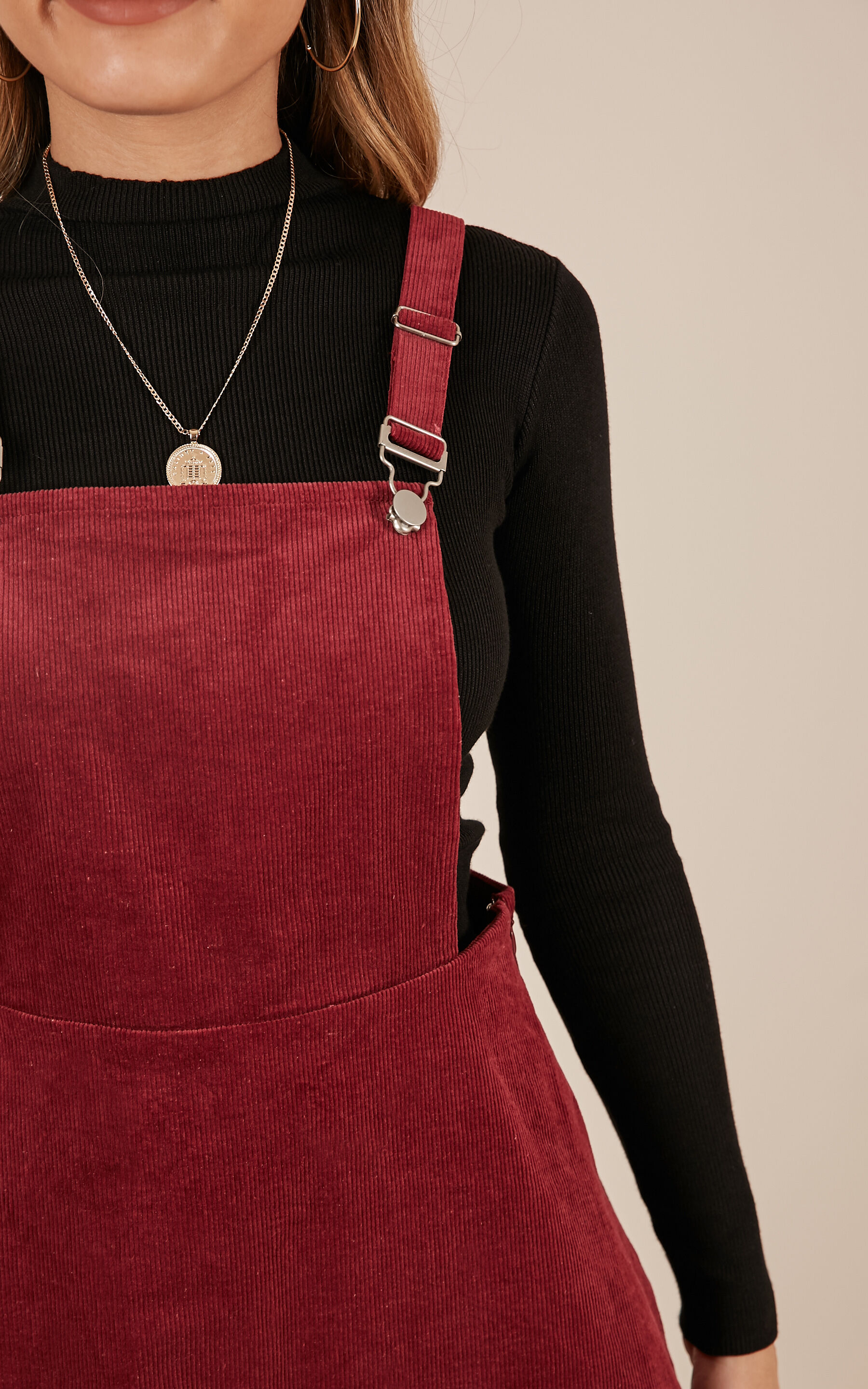 Thats What I Like Pinafore Dress In Wine Showpo NZ