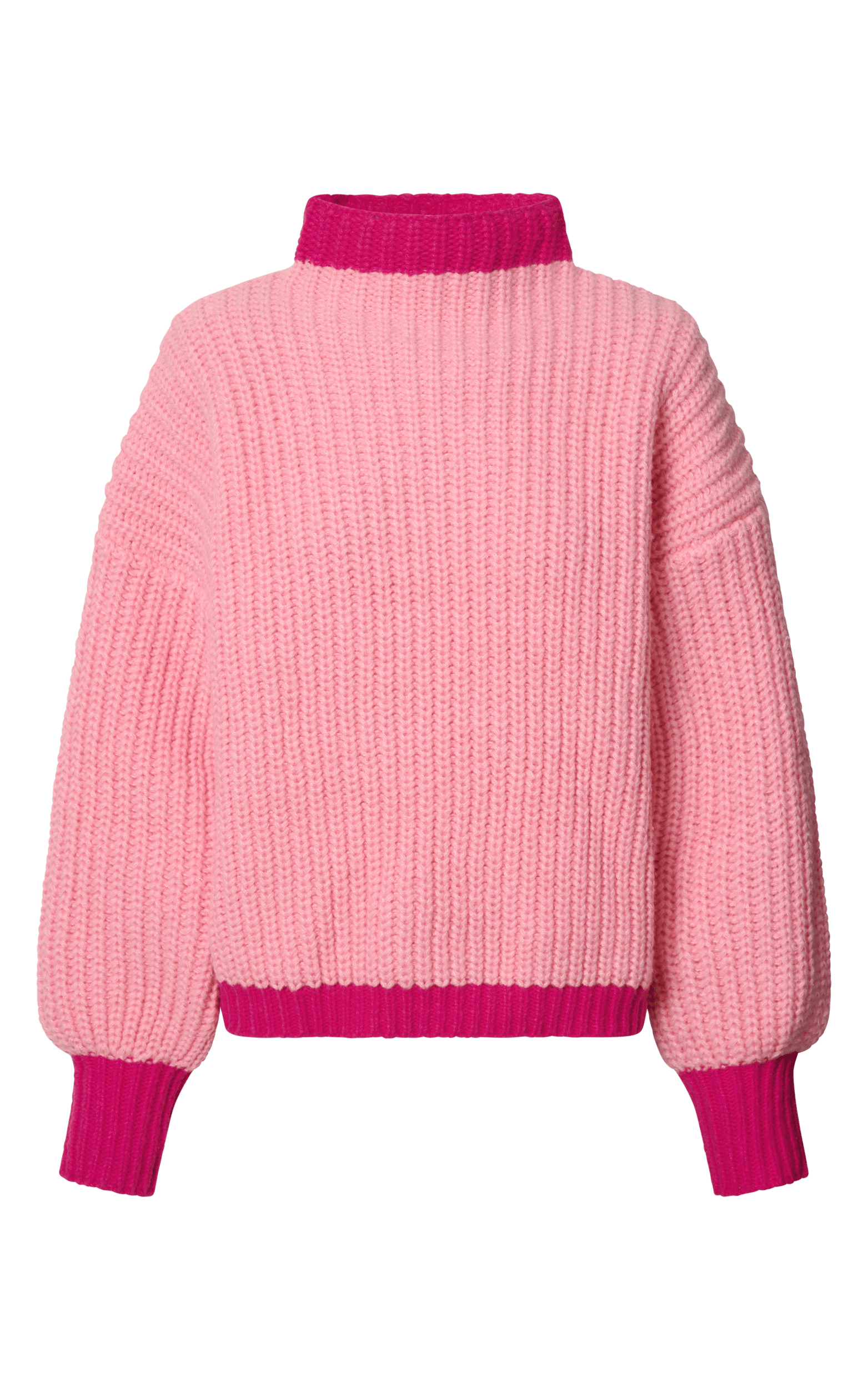 Moises Jumper - Colour Block Bishop Sleeve Knit Jumper in