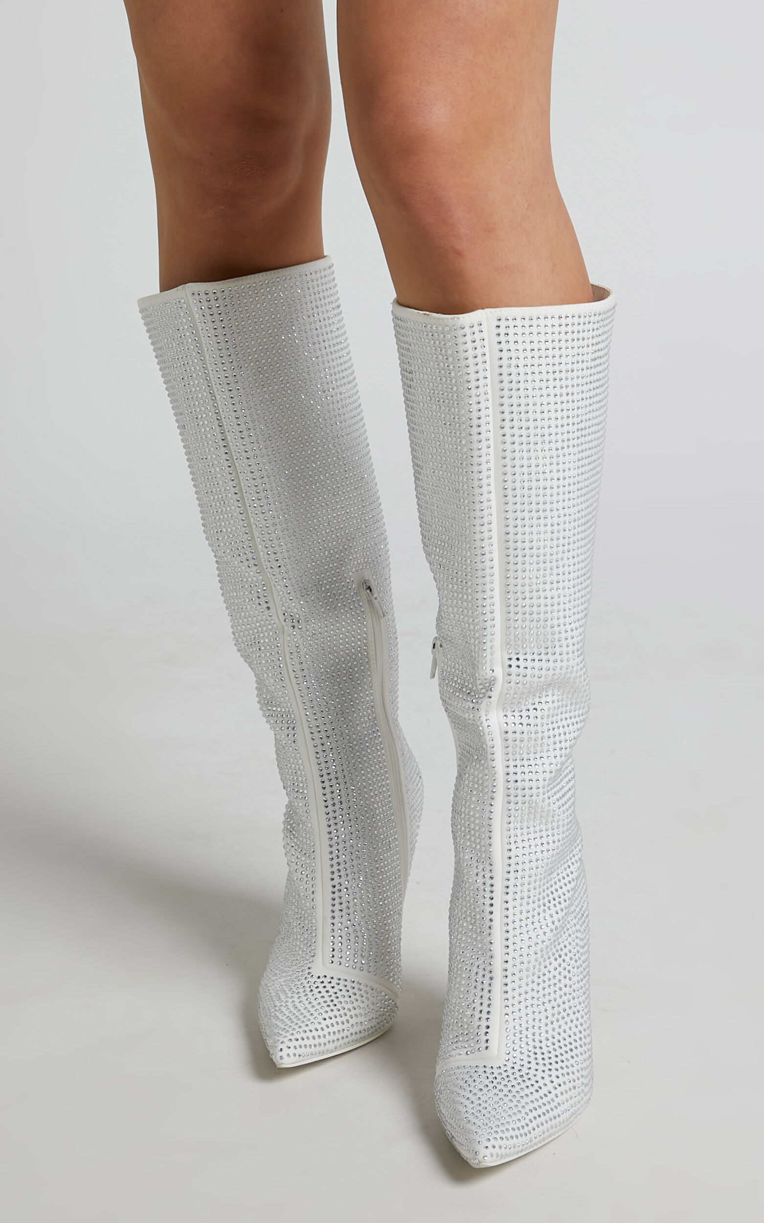 Public desire silver boots new arrivals