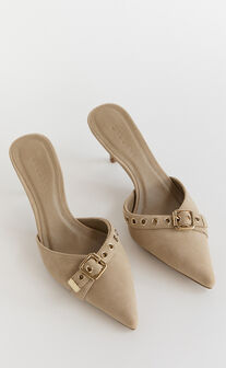 Billini - Daija Heels in Light Taupe Suede