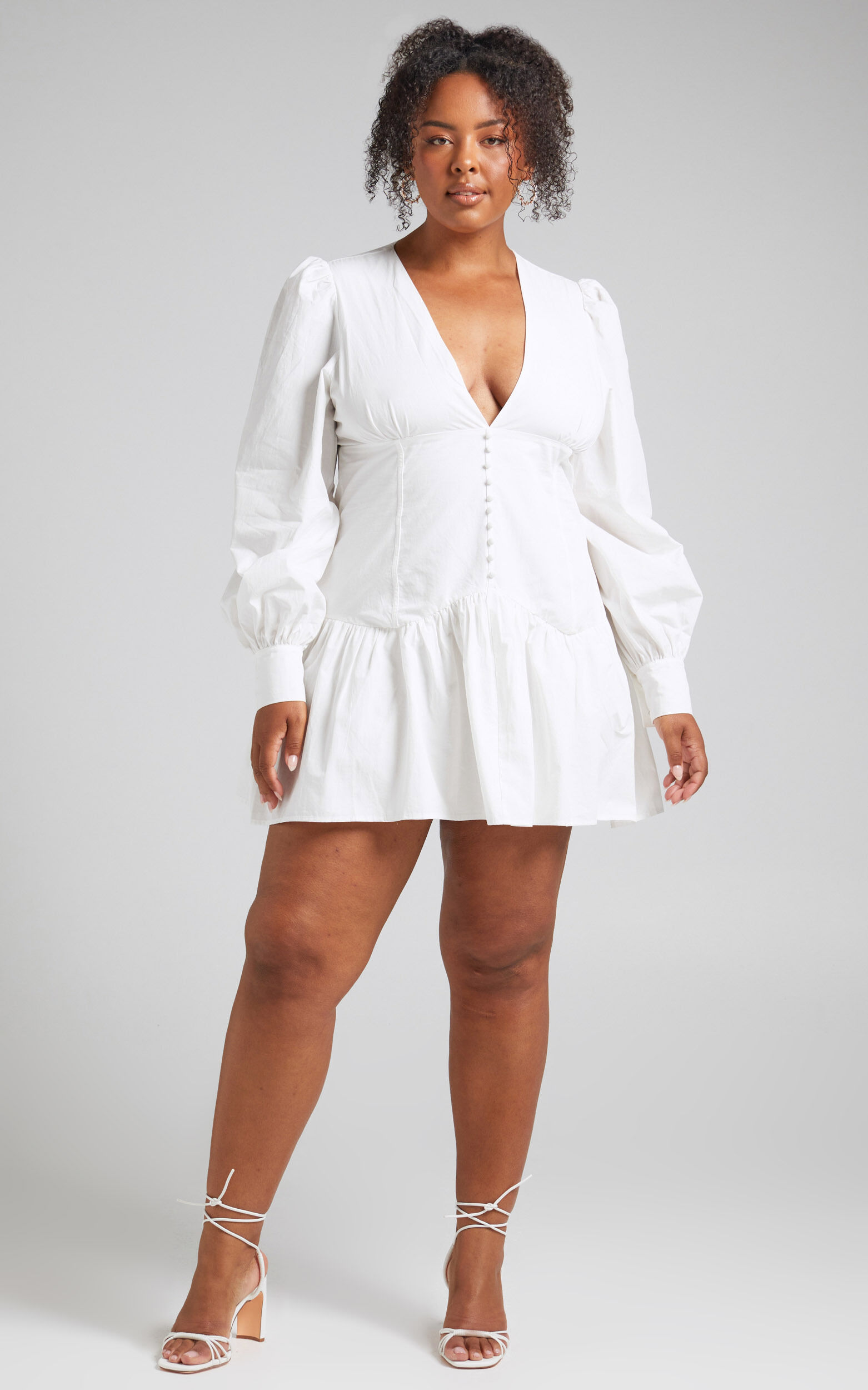 Long sleeve bustier dress top