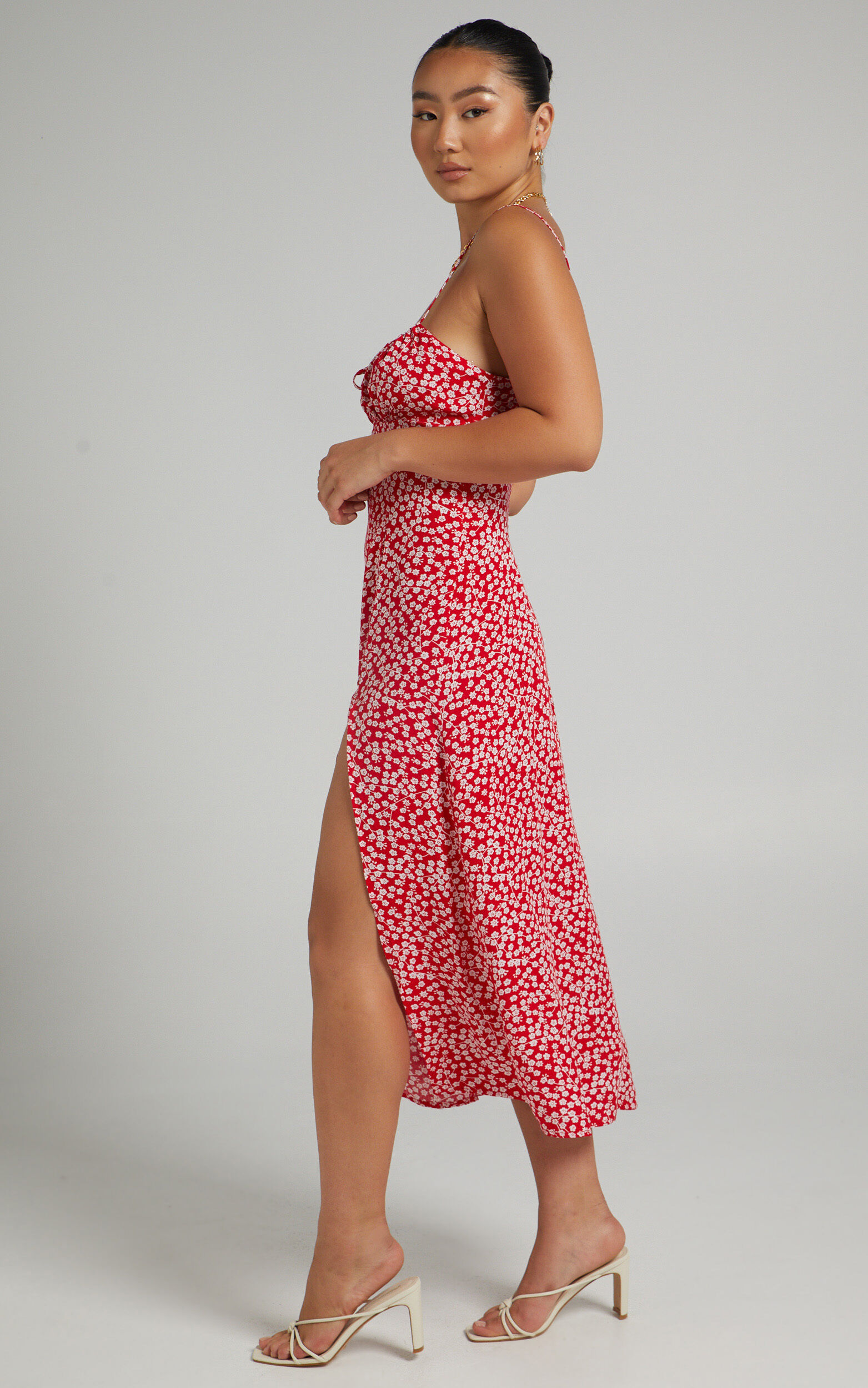 Zara red floral dress online