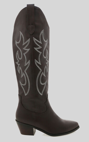 Billini - Urson Boots in Chocolate-White Contrast