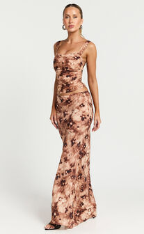 Lioness -  Cobain Corset in Chocolate Floral
