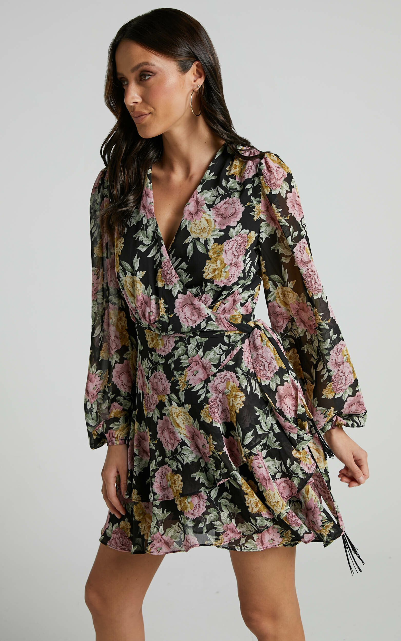 Sheer hotsell floral skirt