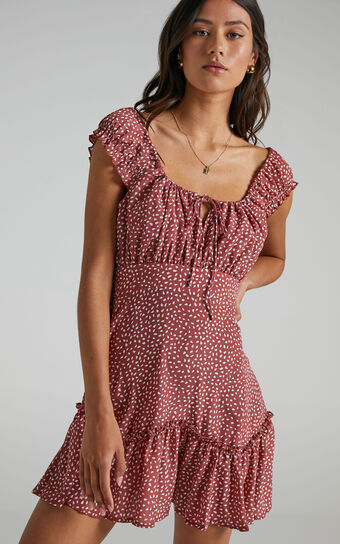 Raleigh Dress In Dusty Rose Print