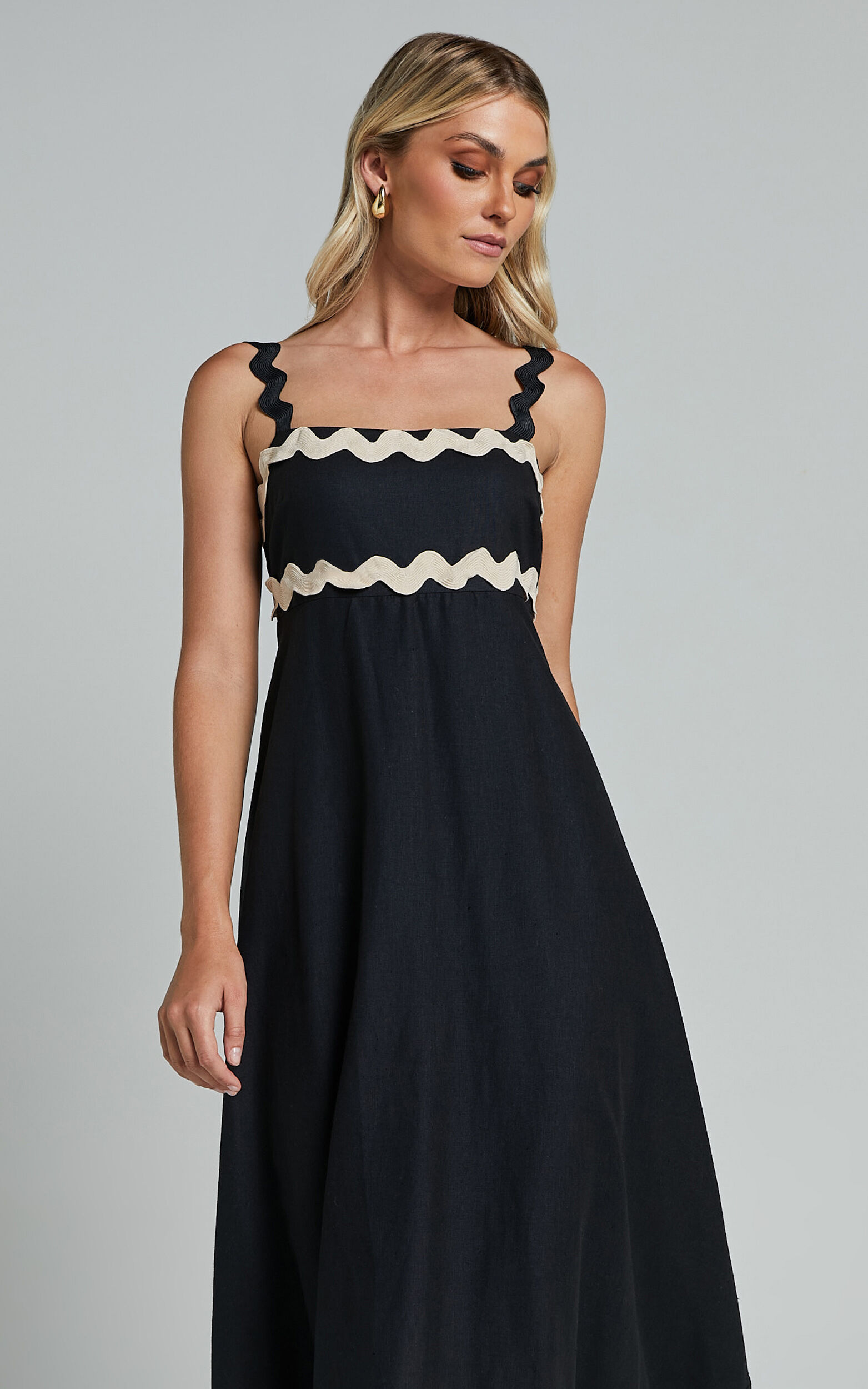Buy MIDI CONTRAST LACE-TRIM CORSET DRESS for Women Online in India