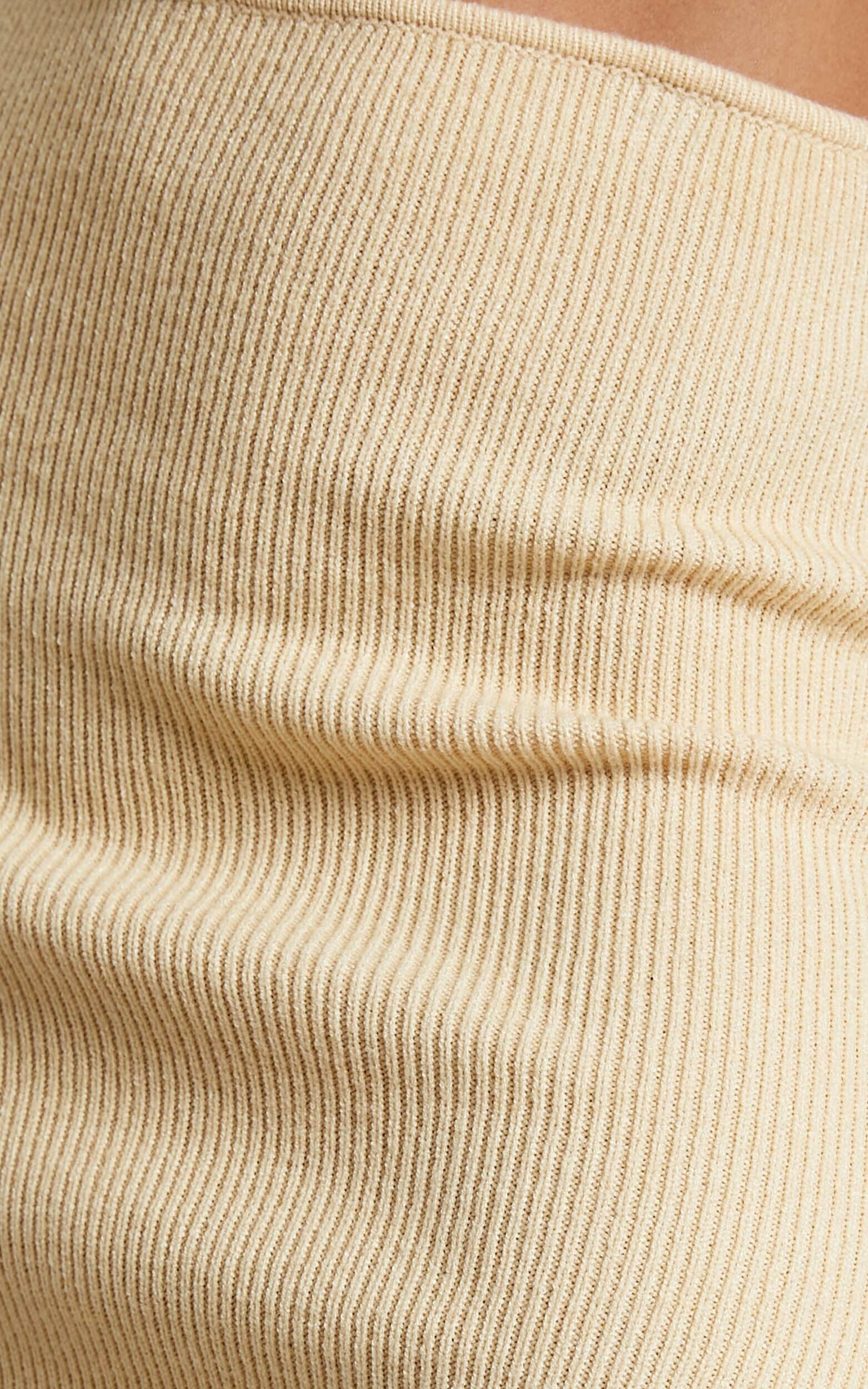 Alabama Midi Dress - Off One Shoulder Asymmetric Long Sleeve Knit Dress ...