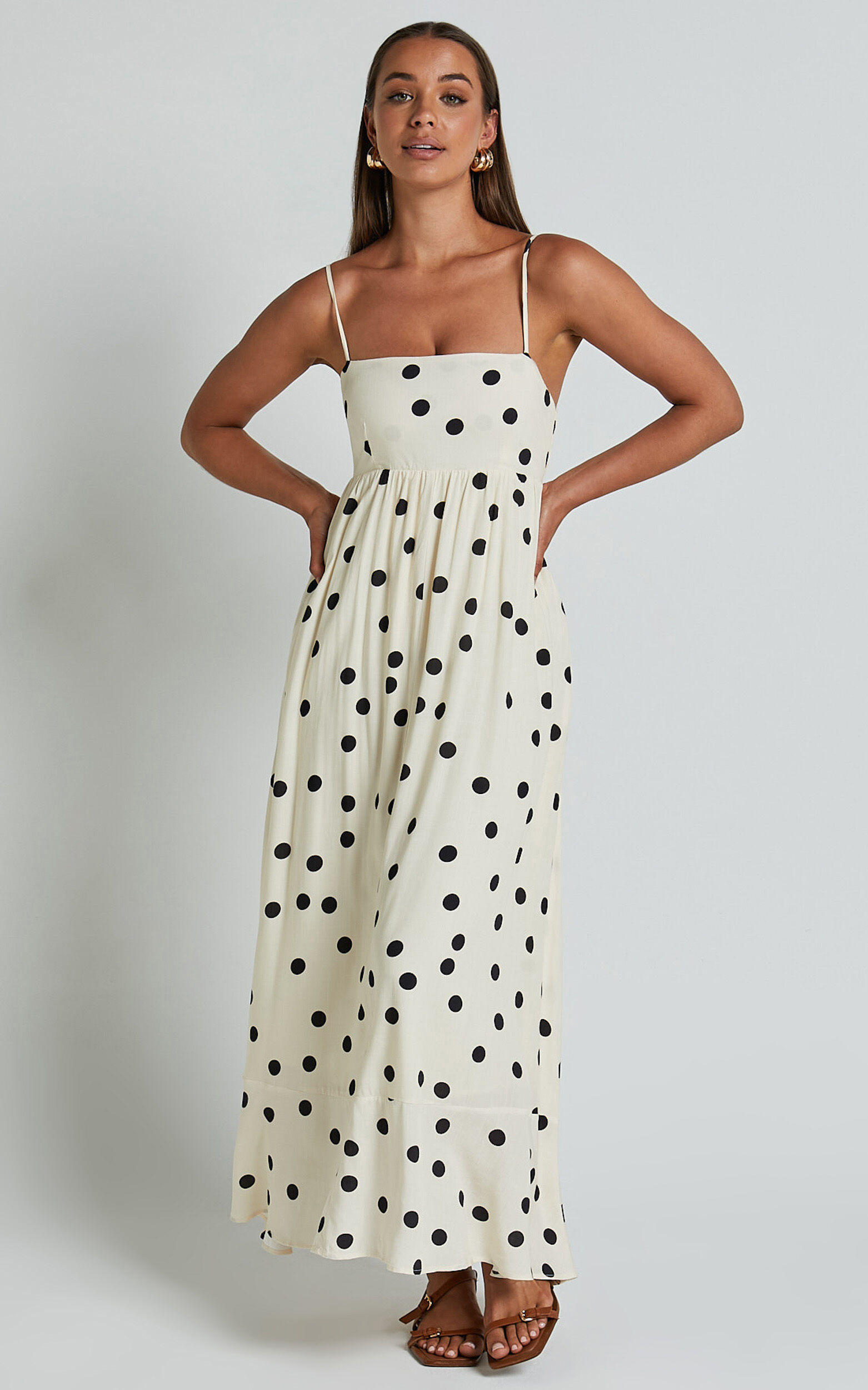 Straight neck a line on sale dress