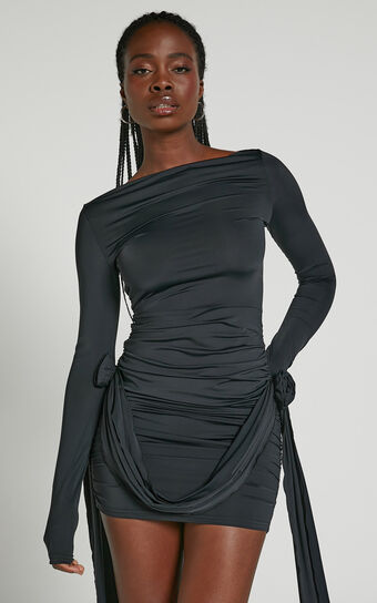 Lioness - Glory Mini Dress in Onyx
