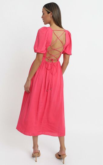 Poppy Dress in Hot Pink