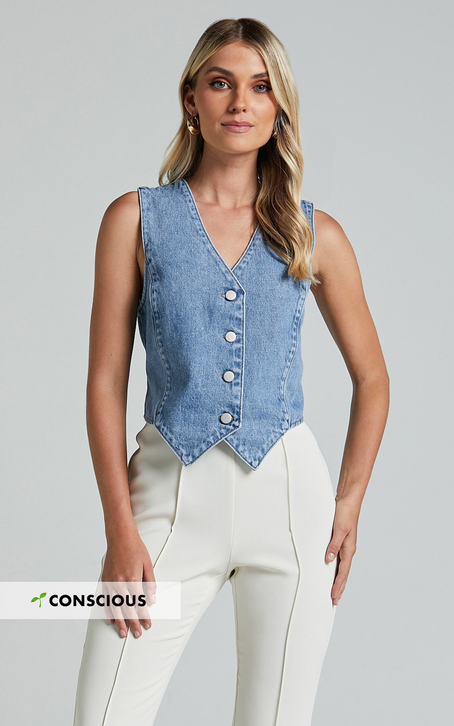 Denim top vest nz