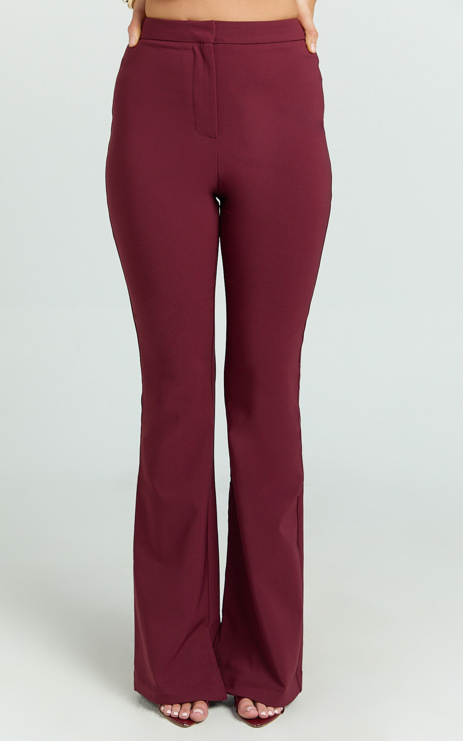 ブランド通販サイト Bootleg Hem Split Rise Mid - Pants Irene Pants Wine in パンツ