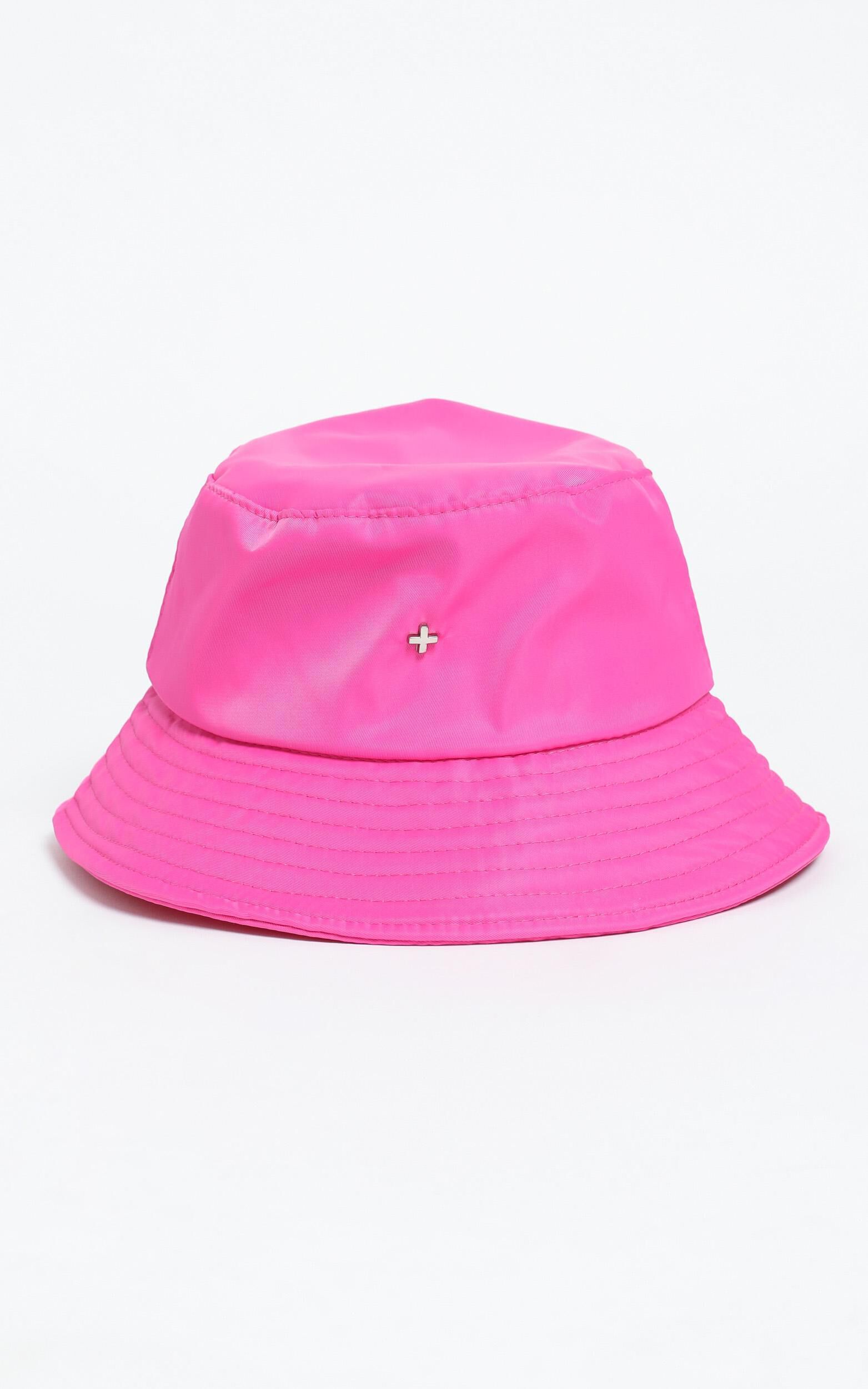 Peta and Jain Bae Bucket Hat in Hot Pink Nylon Showpo