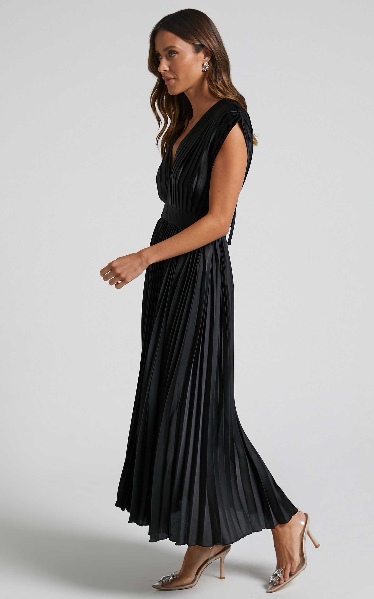 Next black pleated dress sales