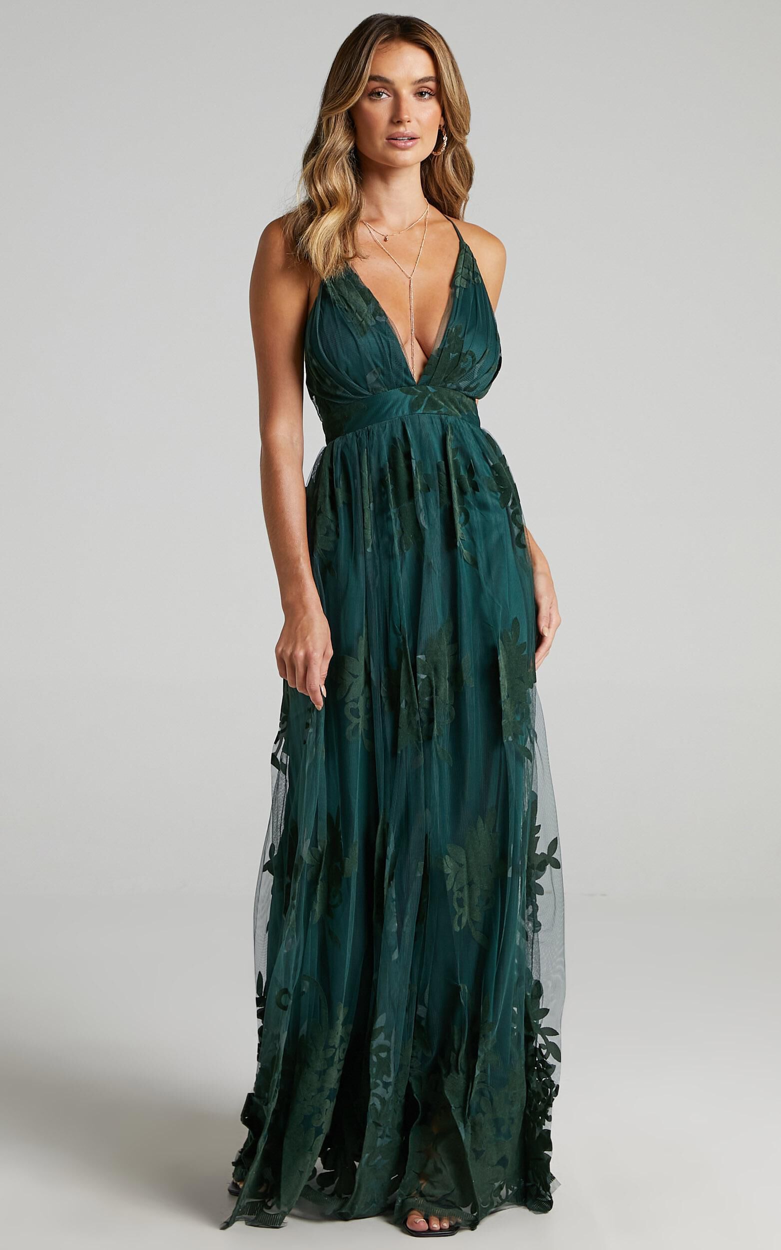 Showpo emerald dress on sale