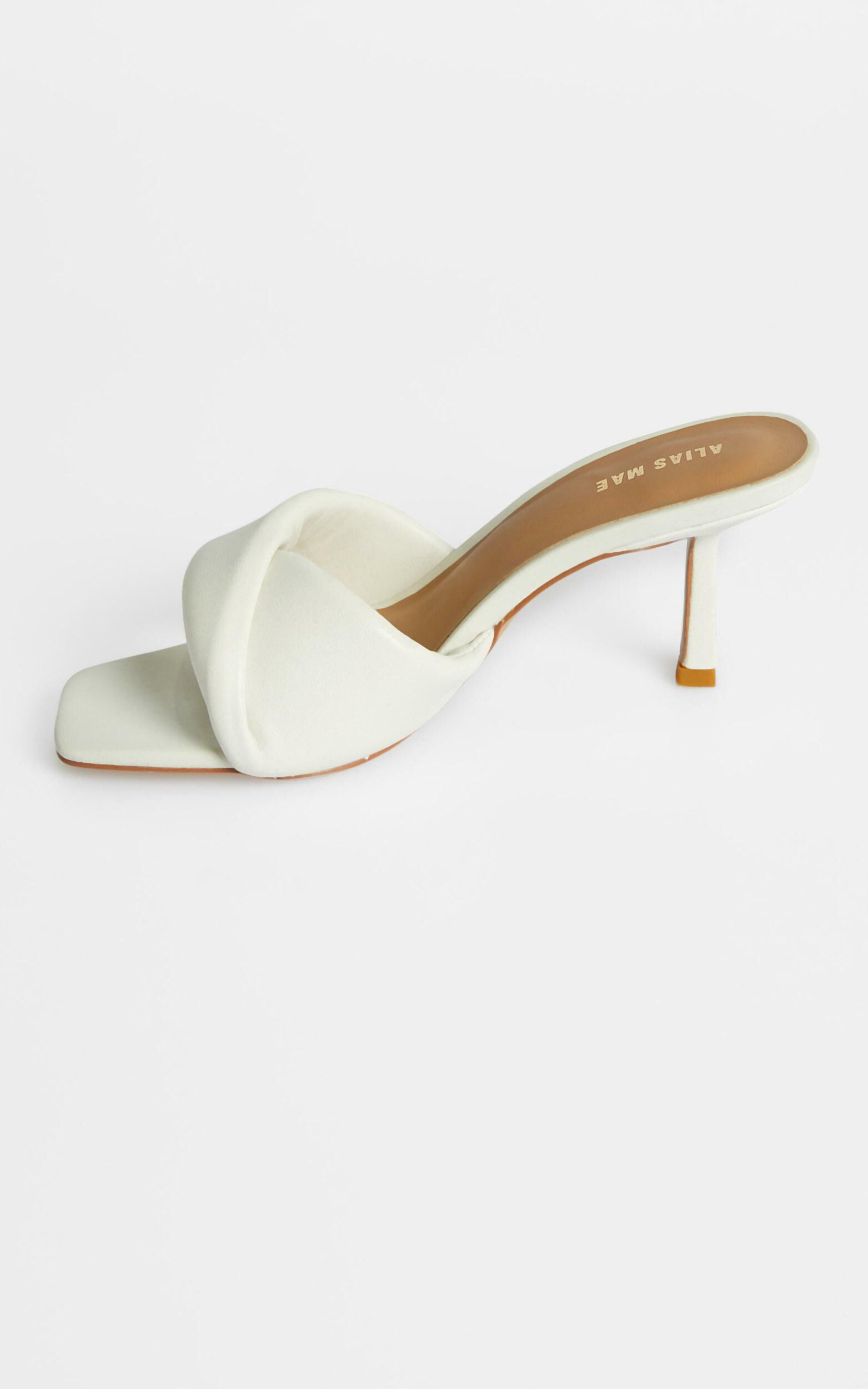 Alias Mae Liv Heels in White Leather Showpo USA