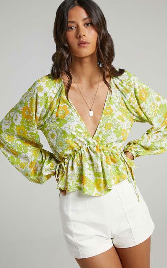 Isidore Top in Harmony Floral Rayon