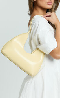 Calabasas Bag - PU Shoulder Bag in Butter Yellow