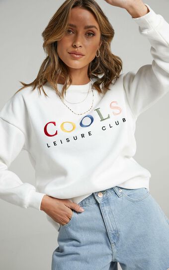 Cools Club - Leisure Club Sweat in White