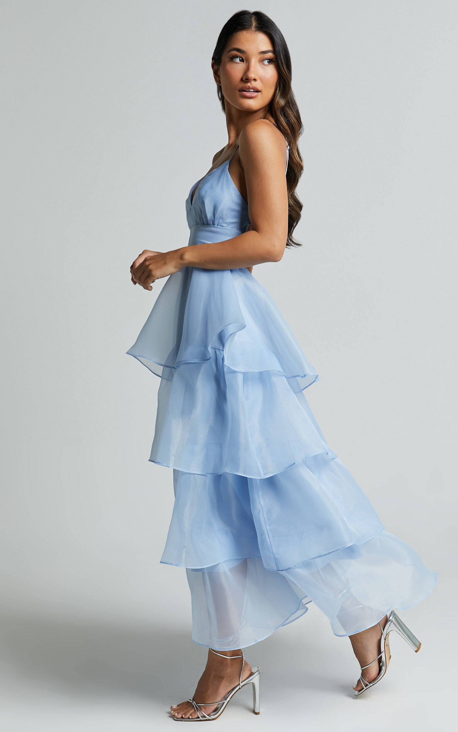 Pale blue midi dress uk shop