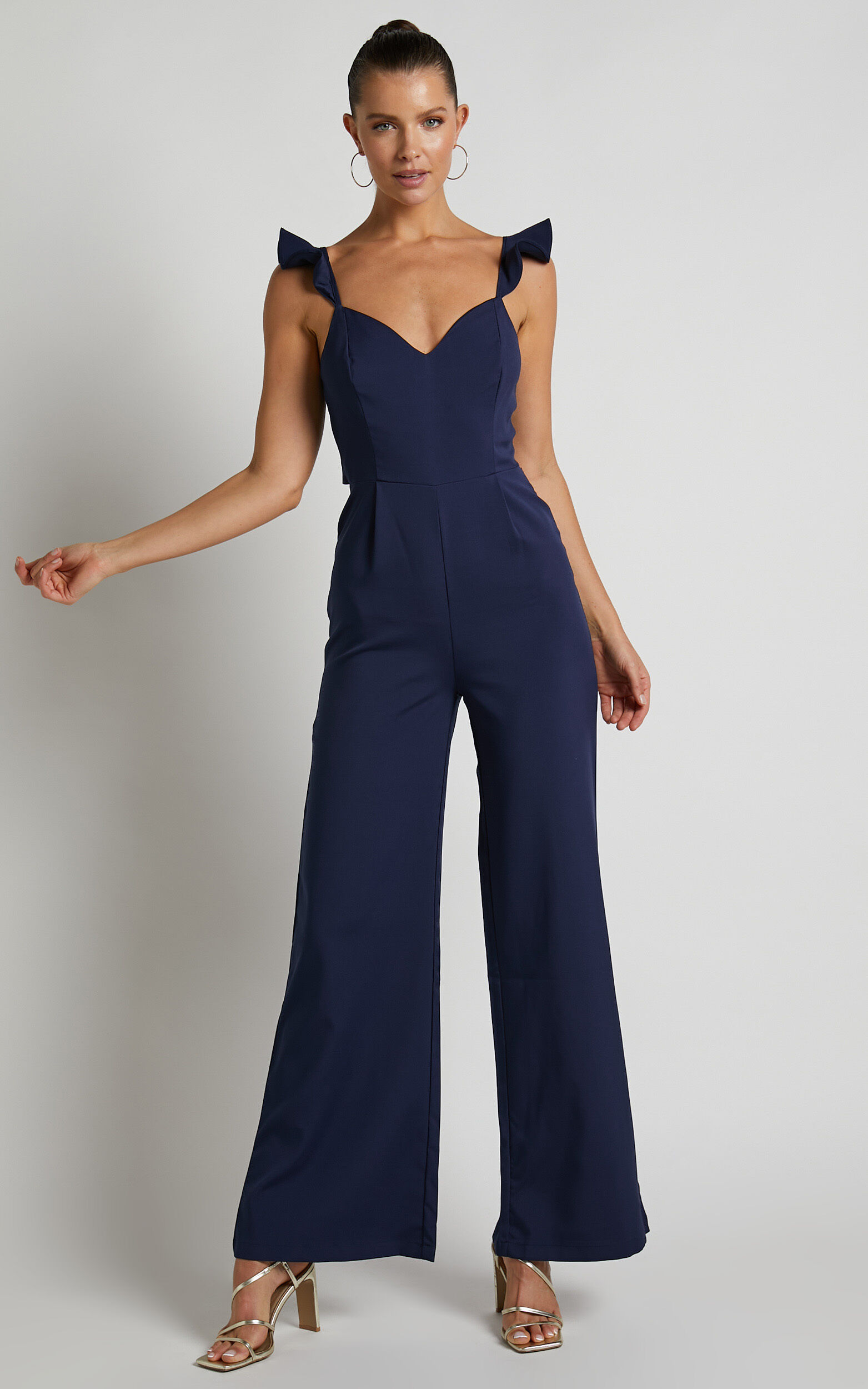 Showpo top navy jumpsuit