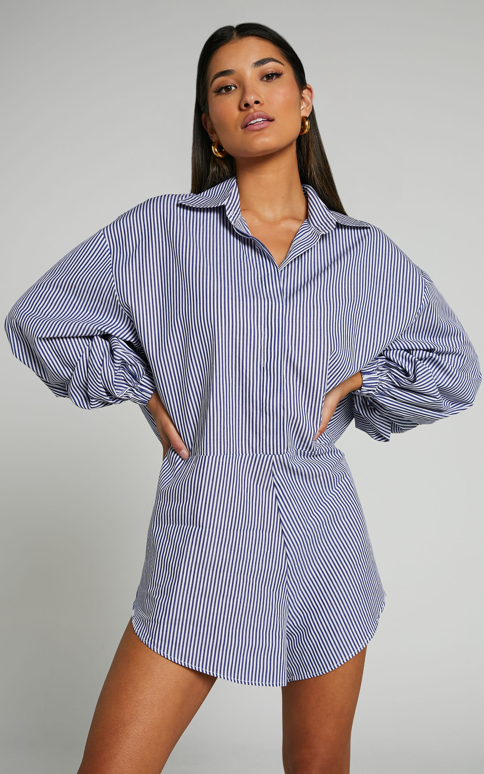 Navy stripe playsuit outlet